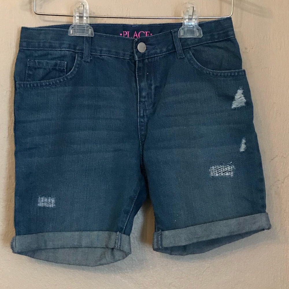 Denim stretchy shorts